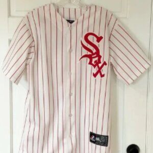 VTG Majestic Jersey Paul Konerko Chicago Whitesox #14 White Red Pinstripe S